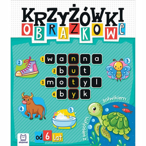 Krzyżówki Obrazkowe Z Wesołym Żółwikiem Ćwiczenia Czytania 6+ Aksjomat 4014