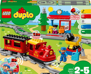 Lego 10874 Duplo Pociąg Parowy Towarowy Kolejka
