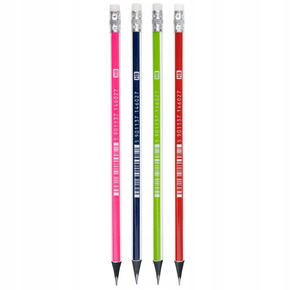 Ołówek Grafitowy Trójkątny Czarny Z Gumką HB Astra