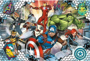 Puzzle 100 Układanka AVENGERS Iron Man Hulk THOR MARVEL 5+ Trefl 16454