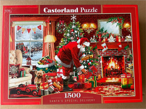 Puzzle 1500 Święta Święty Mikołaj Zima Śnieg Prezenty Castorland OUTLET