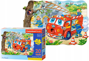 Puzzle 20 Maxi Układanka Dla Dzieci Strażak GASZENIE POŻARU 4+ Castor