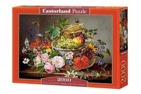 Puzzle 2000 Still Life With Flowers And Fruit Basket Castorland 