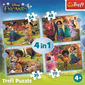 Puzzle 4w1 Układanka Bajka ENCANTO Nasze Magiczne 4+ Trefl 34615
