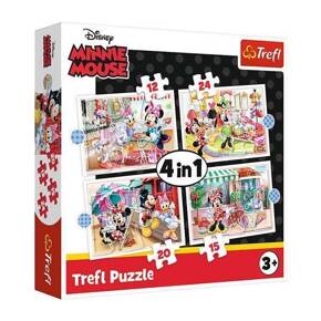 Puzzle 4w1 Układanka Myszka MINNIE Miki Mini 3+ Trefl