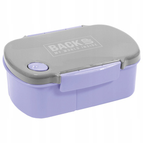 ŚNIADANIÓWKA BackUP 3 Przegródki 500ml FIOLETOWA Lunchbox BPA FREE BackUP