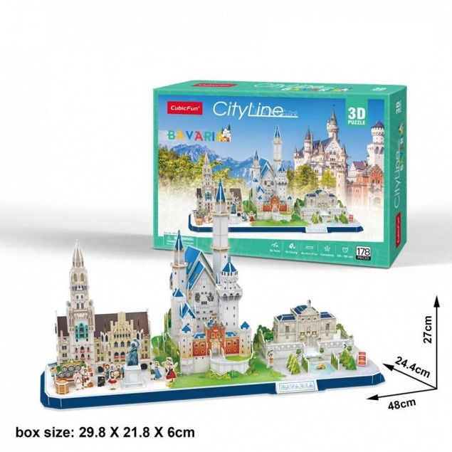 CubicFun puzzle 3D CITY LINE Bawaria