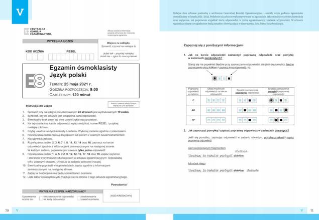 Egzamin Ósmoklasisty Język Polski Arkusze Egzaminacyjne SBM (BR)