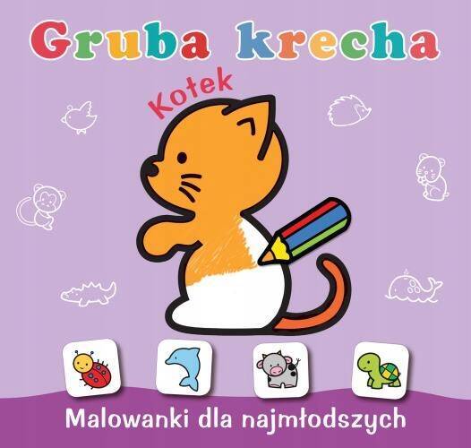 Gruba Krecha Malowanka Kolorowanka Kotek 1+ Skrzat