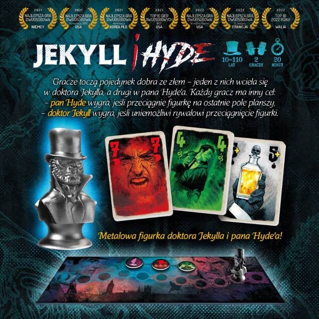 Jekyll i Hyde Gra Planszowa Walka Dobra Ze Złem Geonil 10+ Nasza Księgarnia