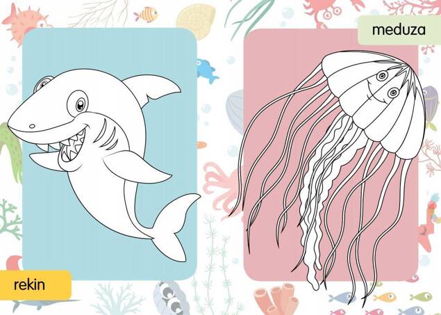 Kolorowanka Z Tatuażami Zwierzęta Morskie 3+ Skrzat