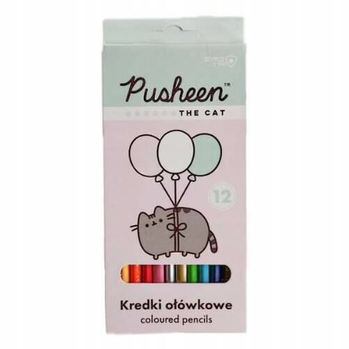 Kredki Ołówkowe Trójkątne PUSHEEN 12 Kolorów Majewski