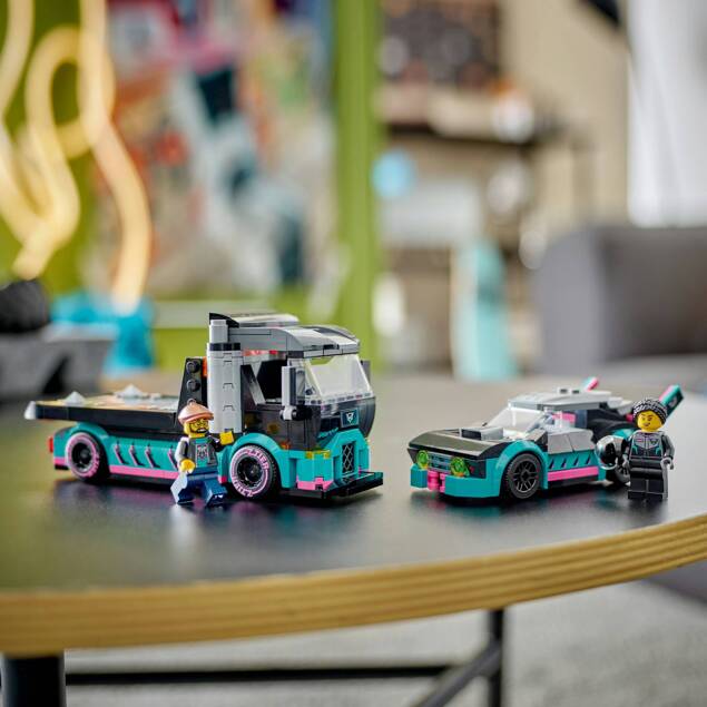 LEGO City Samochód Wyścigowy i Laweta 328el. 6+ 60406