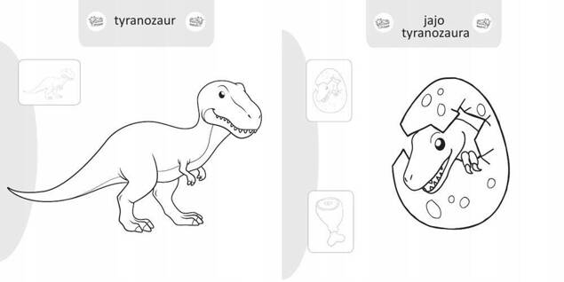 Malowanie Doklejanie Dinozaury 16 Naklejek 3+ Skrzat