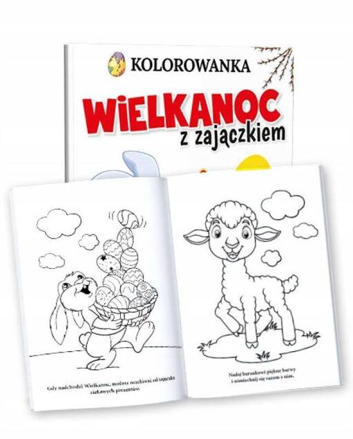 Malowanka Kolorowanka WIELKANOC Z Zajączkiem Z Naklejkami 3+ Martel