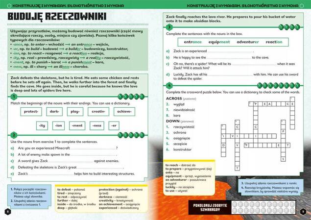 Minecraft Język Angielski Megazadania Goulding Whitehead 11+ HarperKids