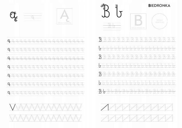 Nauka Kaligrafii Wesołe Literki Ćwicz Rękę + Naklejki BooksAndFun