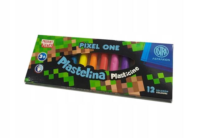 Plastelin Szkolna 12 Kolorów Pixele Game Pixelone Astra