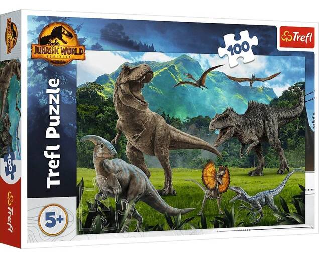 Puzzle 100 Układanka Park Jurajski DINOZAURY Gady Tyranozaur 5+ Trefl 16441