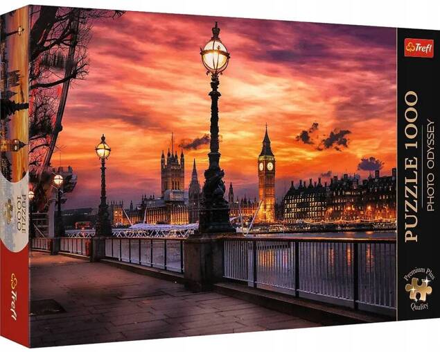 Puzzle 1000 Układanka BIG BEN Londyn Tamiza Pałac Westminsterski 12+ Trefl