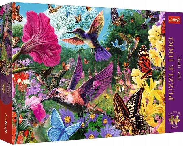Puzzle 1000 Układanka PTAKI Kwiaty Ogród Dla Ptaków Natura Fauna 12+ Trefl