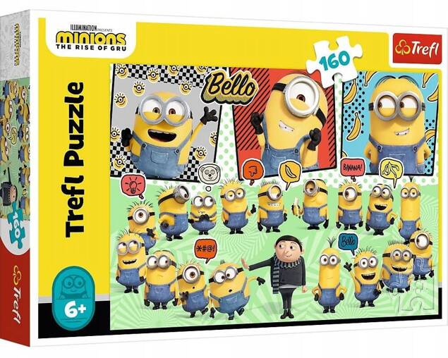 Puzzle 160 Układanka Bajka MINIONKI Bello Gru Dru Obraz 6+ Trefl 15398