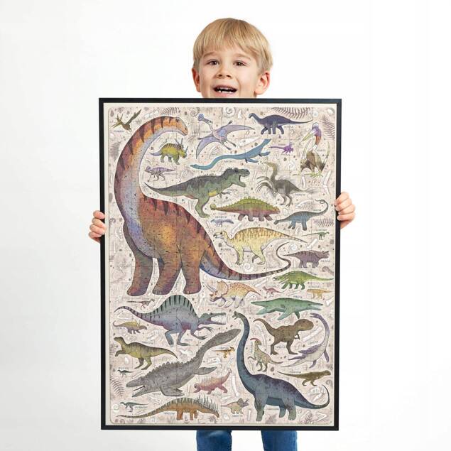 Puzzle 200 Układanka PuzzLove DINOZAURY Prehistoryczne Gady Kreda 7+ CzuCzu