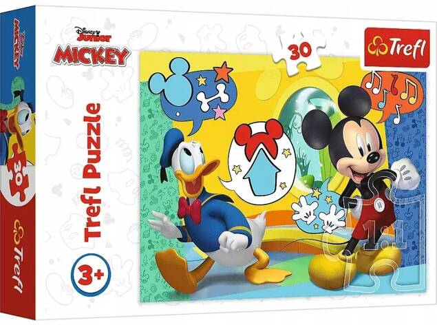 Puzzle 30 Układanka Mickey MYSZKA MIKI Kaczor Donald Disney 3+ Trefl