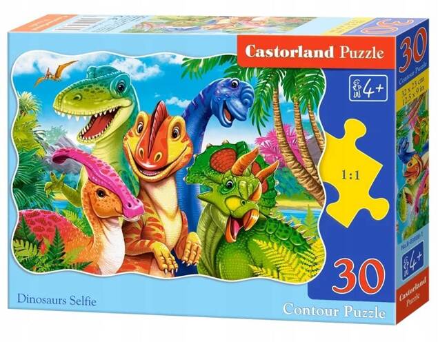 Puzzle 30 Układanka Selfie DINOZAURY Gady Dinosaurs 4+ Castorland