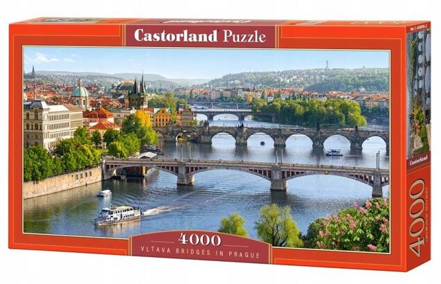 Puzzle 4000 Układanka Krajobraz Miasto PRAGA Czechy Mosty VLTAVA 9+ Castor