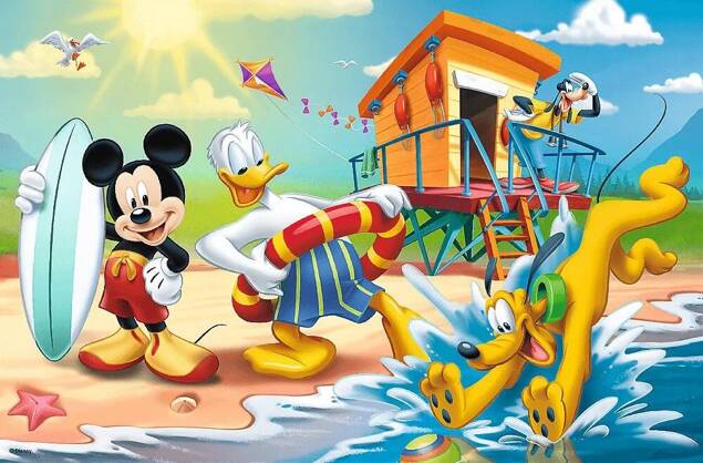 Puzzle 60 Układanka MYSZKA MIKI Donald Pluto Ciekawy Dzień Mikiego Trefl