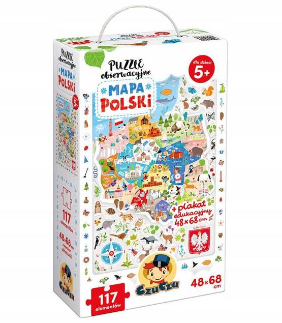 Puzzle Obserwacyjne Mapa Polski 117el. 5+ CzuCzu 6725697