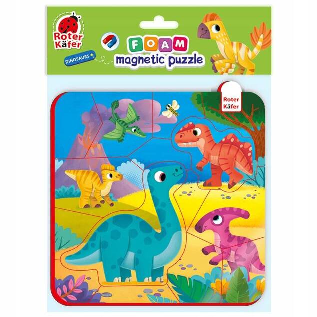 Puzzle Piankowe Magnetyczne DINOZAURY 3+ Roter Kafer