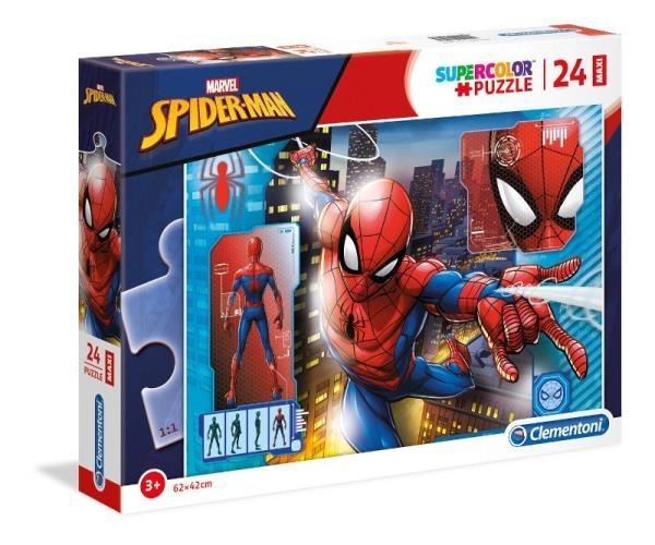 Puzzle Supercolor Maxi 24 Spider-Man Clementoni 28507