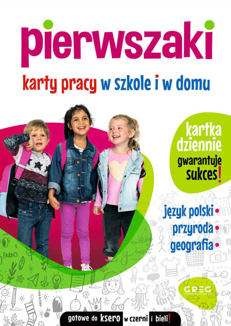 ZESTAW Pierwszaki Karty Pracy Klasa 1 Sylaby Matematyka 3w1 Greg