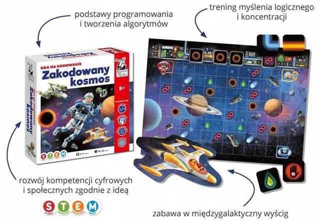 Zakodowany Kosmos Gra Na Kodowanie Planszowa Strategiczna 4+ Kapitan Nauka