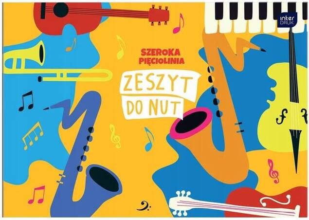 Zeszyt Do MUZYKI Nut SZEROKA PIĘCIOLINIA B5/16 MIX Interdruk