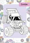 Kolorowanka Z Tatuażami Monster Trucki 3+ Skrzat