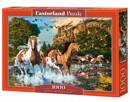 Puzzle 1000 Układanka Krajobraz Widok Zwierzęta DZIKIE KONIE Mustang Castor