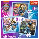 Puzzle 3w1 Układanka Pieski PSI PATROL Moc Mighty Pups Pies 3+ Trefl 34869