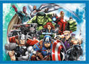 Puzzle 4w1 Układanka AVENGERS Iron Man Hulk THOR MARVEL 4+ Trefl 34386