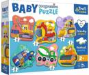 Puzzle Baby POJAZDY BUDOWLANE 6w1 Dla Najmłodszych 22 Elementy 2+ Trefl