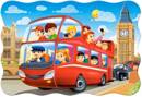 Puzzle Maxi 20 Układanka Bus LONDYN Dzieci Zegar Ben Widok Pojazd 4+ Castor